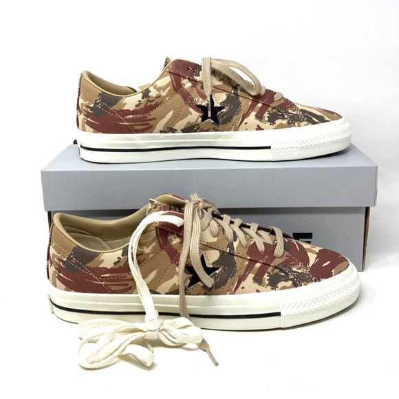 Converse One Star Pro OX Low Top Brown Khaki Women’s Canvas Sneakers A03679C - Picture 5 of 11